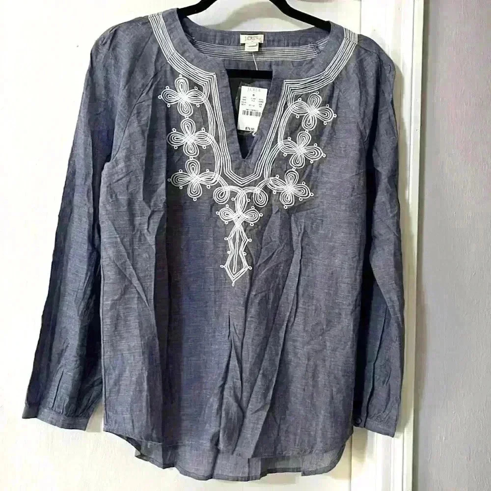 J.Crew embroidered women’s top - Picture 2 of 11